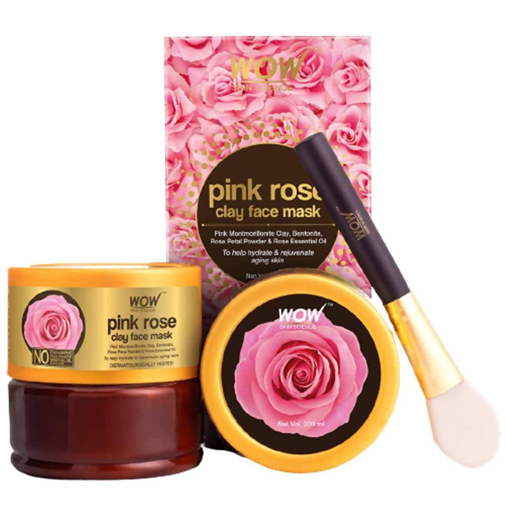 Wow Skin Science Pink Rose Clay Face Mask | Grocsy