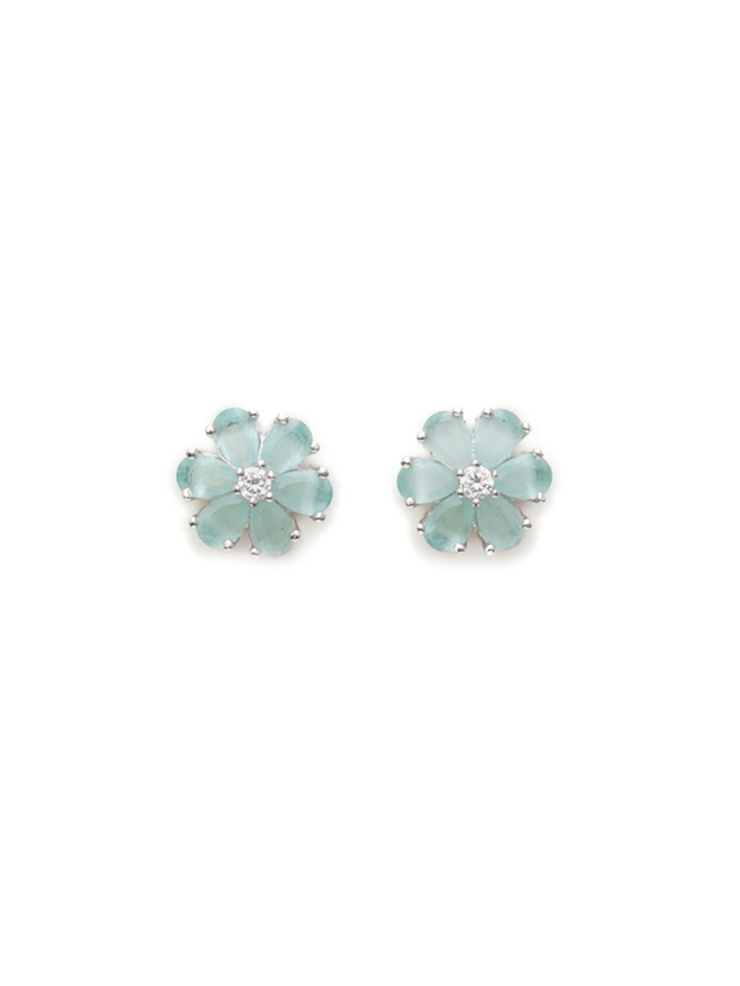 stone stud (mint green ) - Ruby Raang | Grocsy