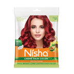 Nisha Creme Hair Color for Women - Cherry-Red | Grocsy
