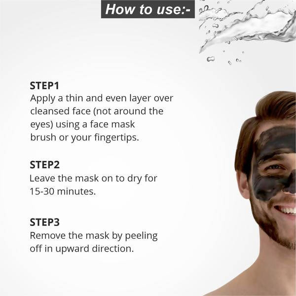 Glamveda Men Activated Charcoal Peel Off Mask | Grocsy