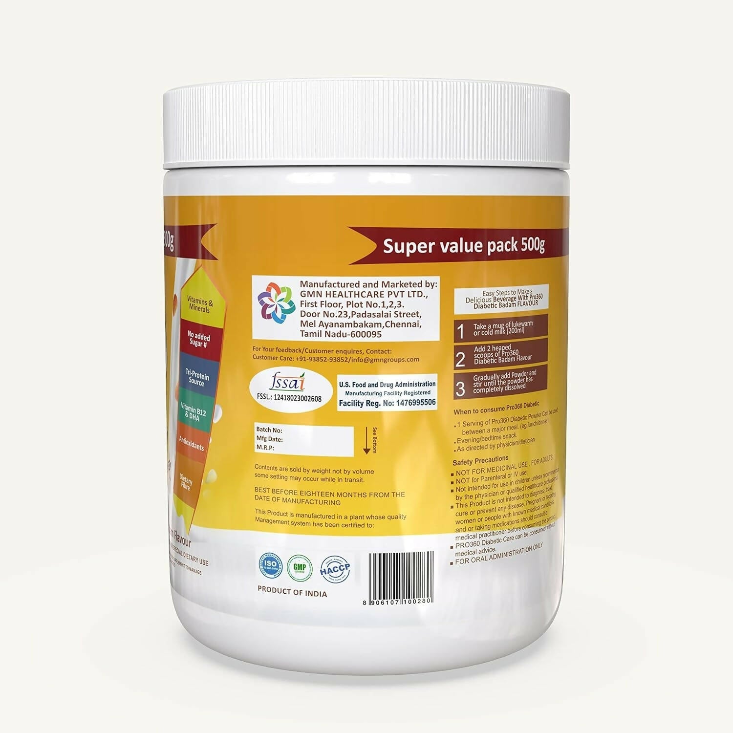 Pro360 Diabetic Care Protein Powder | Grocsy