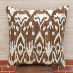 The Decor Nook Off White Base With Brown Print Cushion Cover | Grocsy