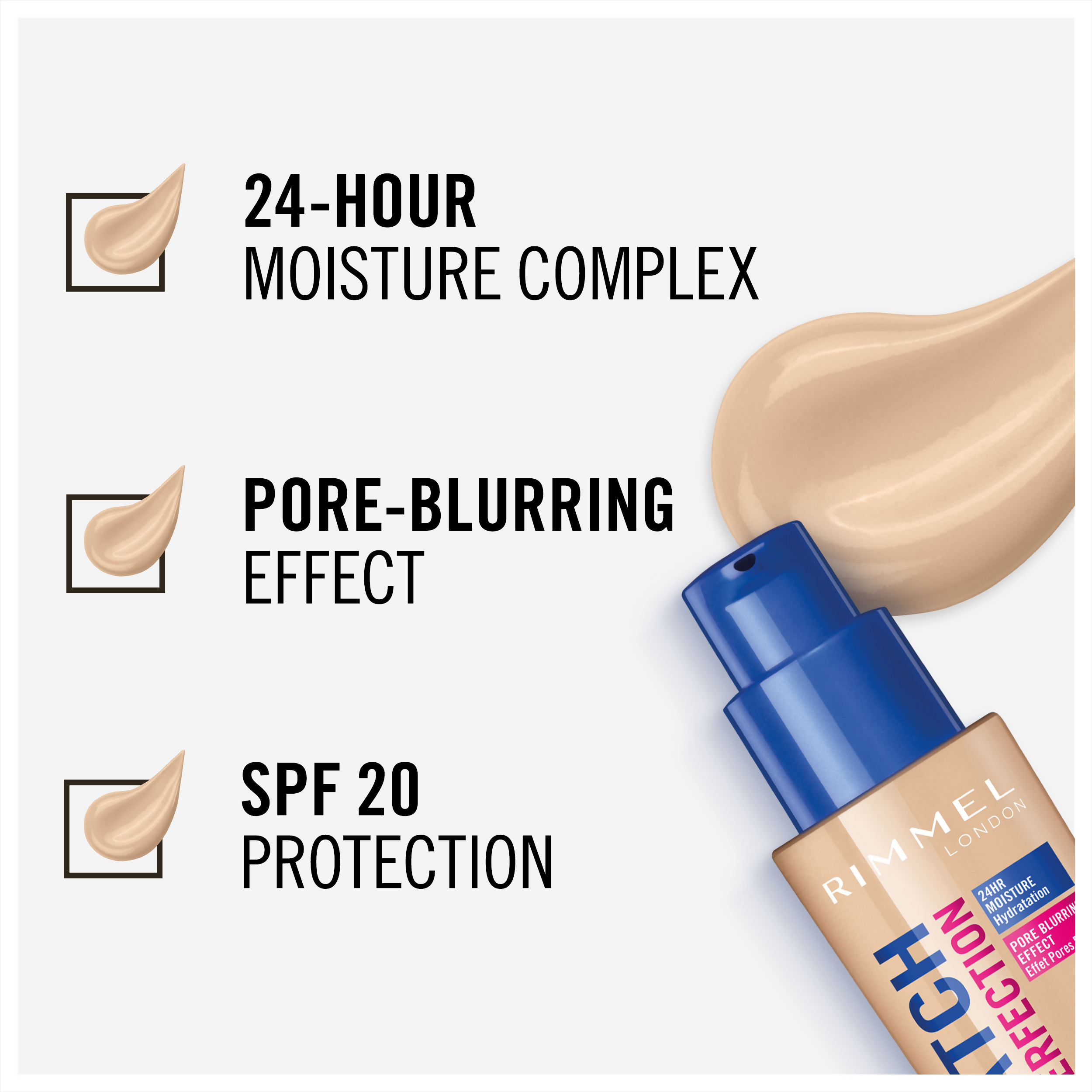 Rimmel London Match Perfection Foundation - Ivory | Grocsy