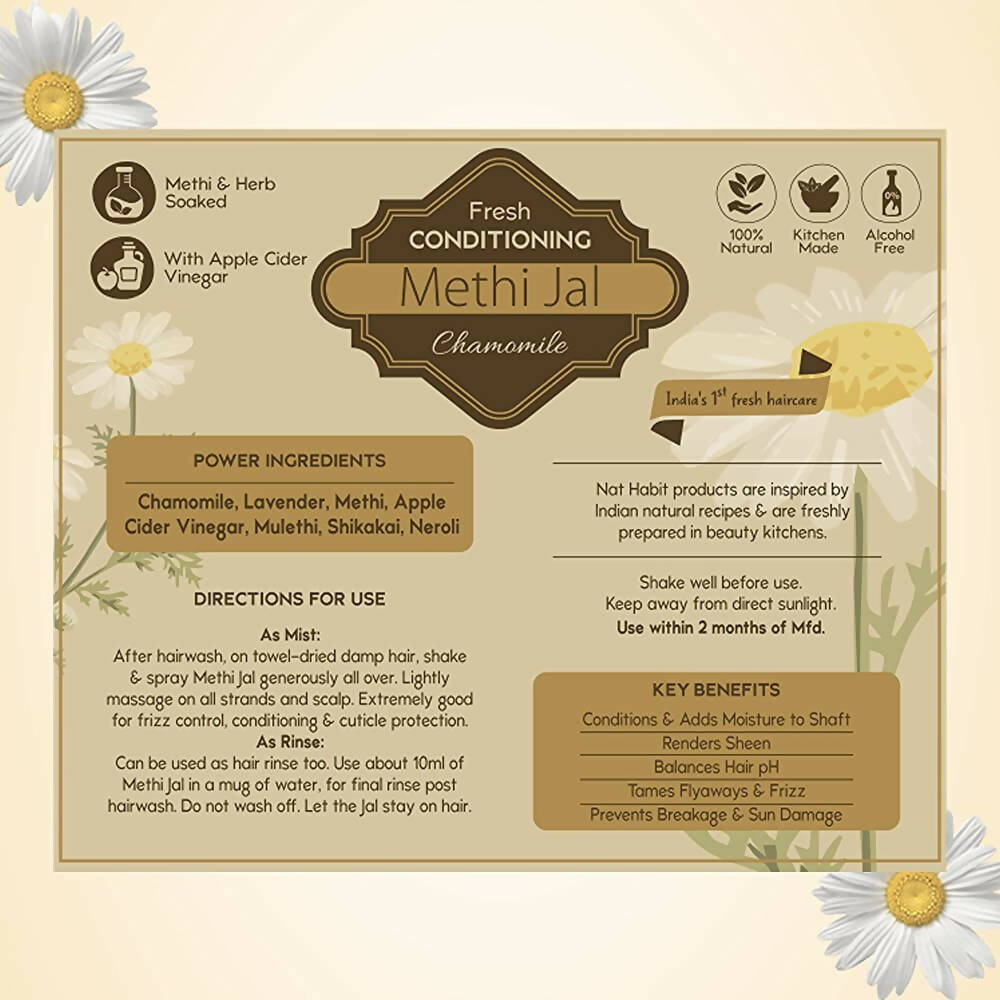 Nat Habit Chamomile Conditioning Methi Jal Hair Serum Spray | Grocsy