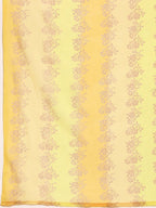 Ahalyaa Women's Traditional Semi Stitch Saree - Yellow | Grocsy