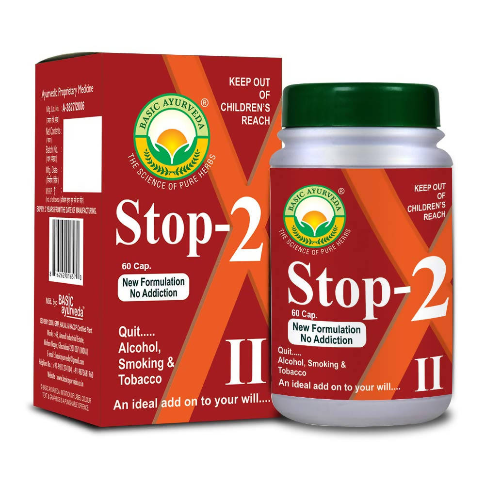 Basic Ayurveda Stop-2 Capsules | Grocsy