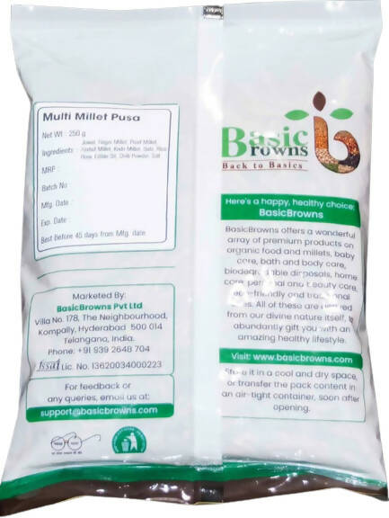 BasicBrowns Multi Millet Pusa (Karam Pusa) | Grocsy