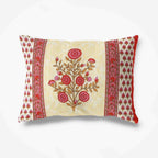 Floral Print Queen Size 90x108 Inches Jaipuri Flat Bed Sheet Bedspread with 2 Pillowcases | Grocsy