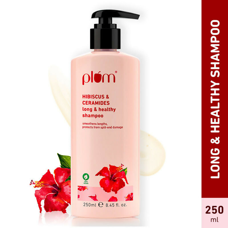 Plum Hibiscus & Ceramides Shampoo For Long, Healthy Hair | Grocsy