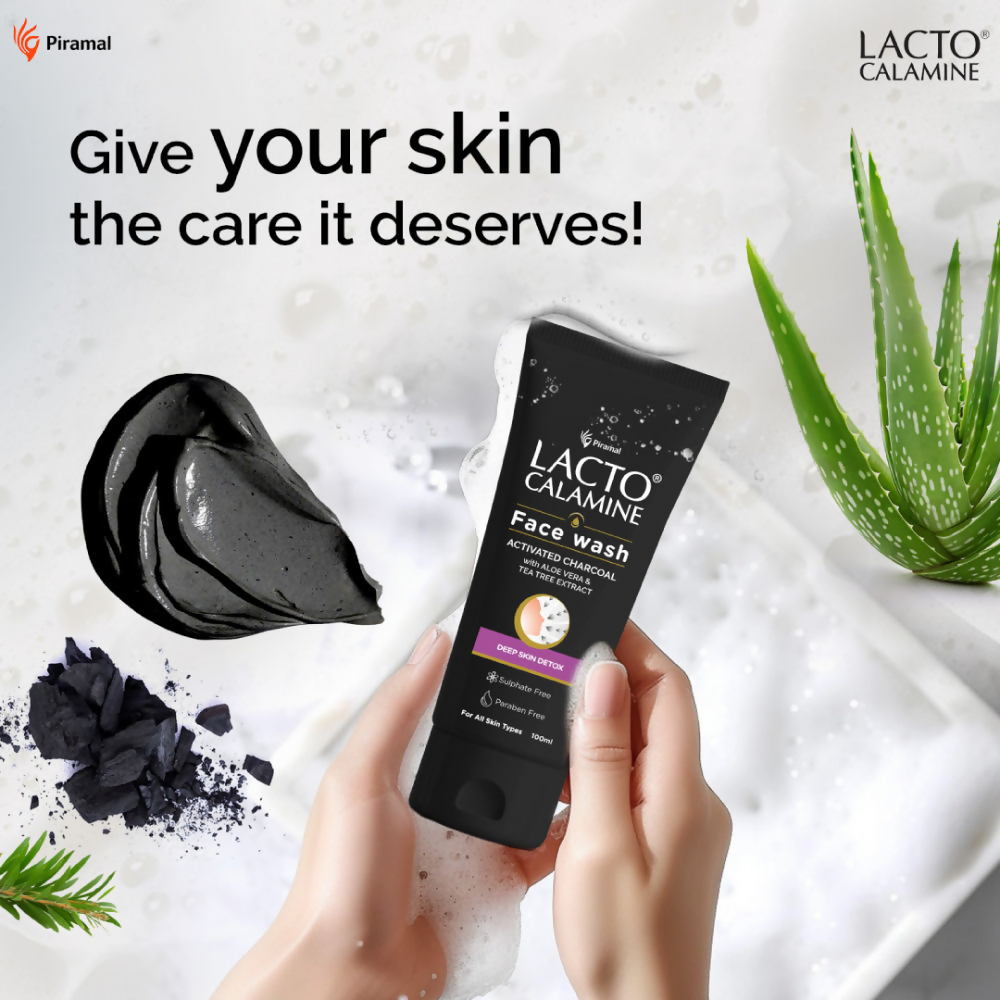 Lacto Calamine Activated Charcoal Face Wash | Grocsy