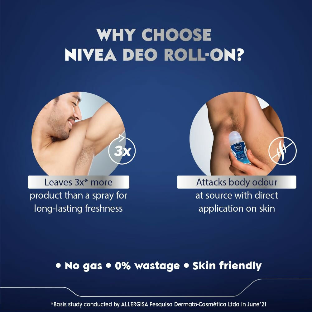 Nivea Men Fresh Active Deo Roll On 48 H Freshness | Grocsy