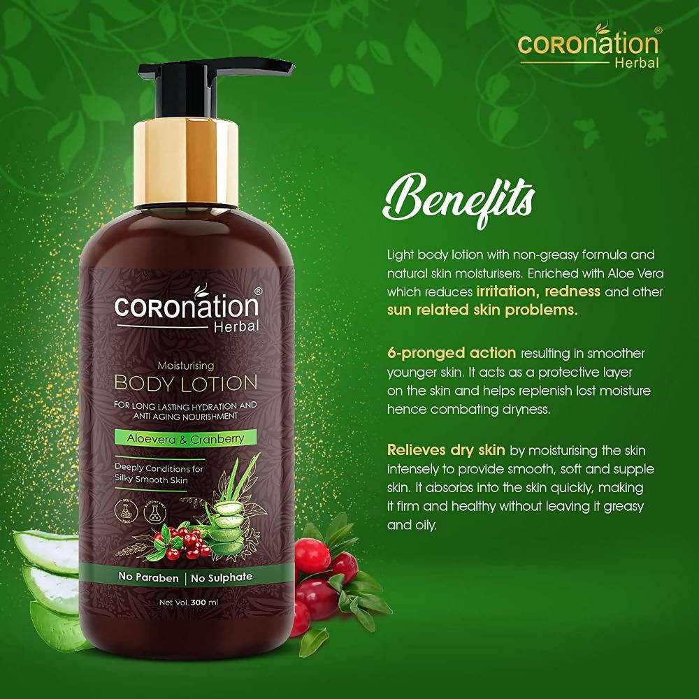 Coronation Herbal Aloevera & Cranberry Body Lotion | Grocsy