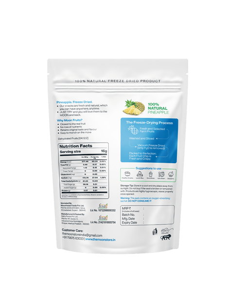 Moon Freeze Dried Pineapple | Grocsy