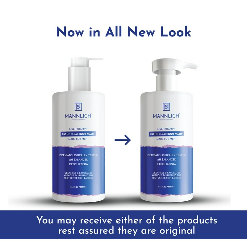 Mannlich 2% Salicylic Acid Body Acne Wash For Men | Grocsy