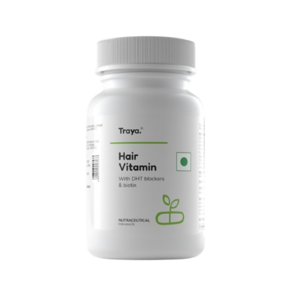 Traya Hair Vitamins with Biotin and Bhringraj Capsules | Grocsy