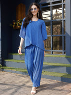Blue Crush Plain Top with Matching Bottom - Eesha | Grocsy