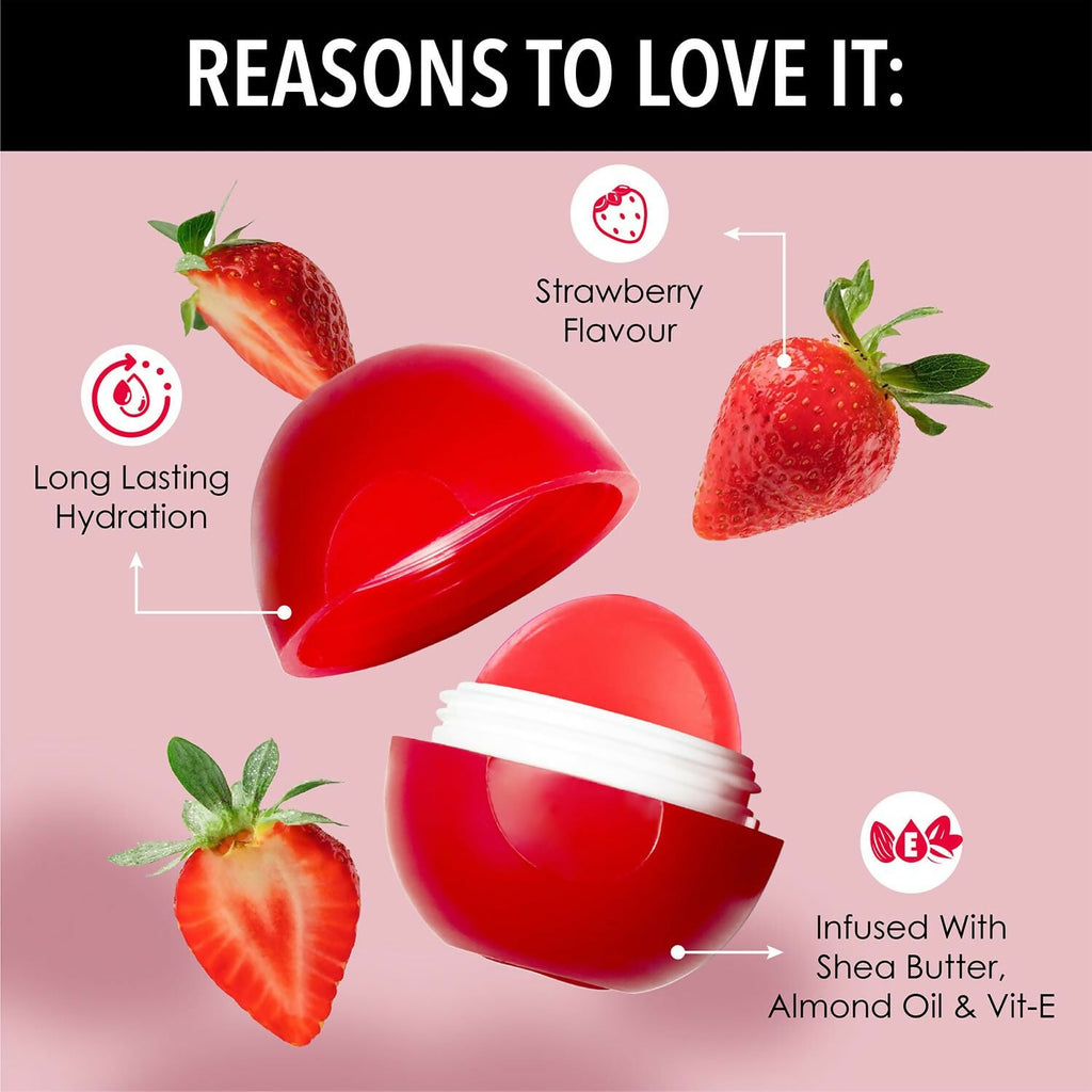 Blue Heaven Tinted Lip Balm Strawberry infused with Shea Butter, Almond oil and Vitamin E | Grocsy