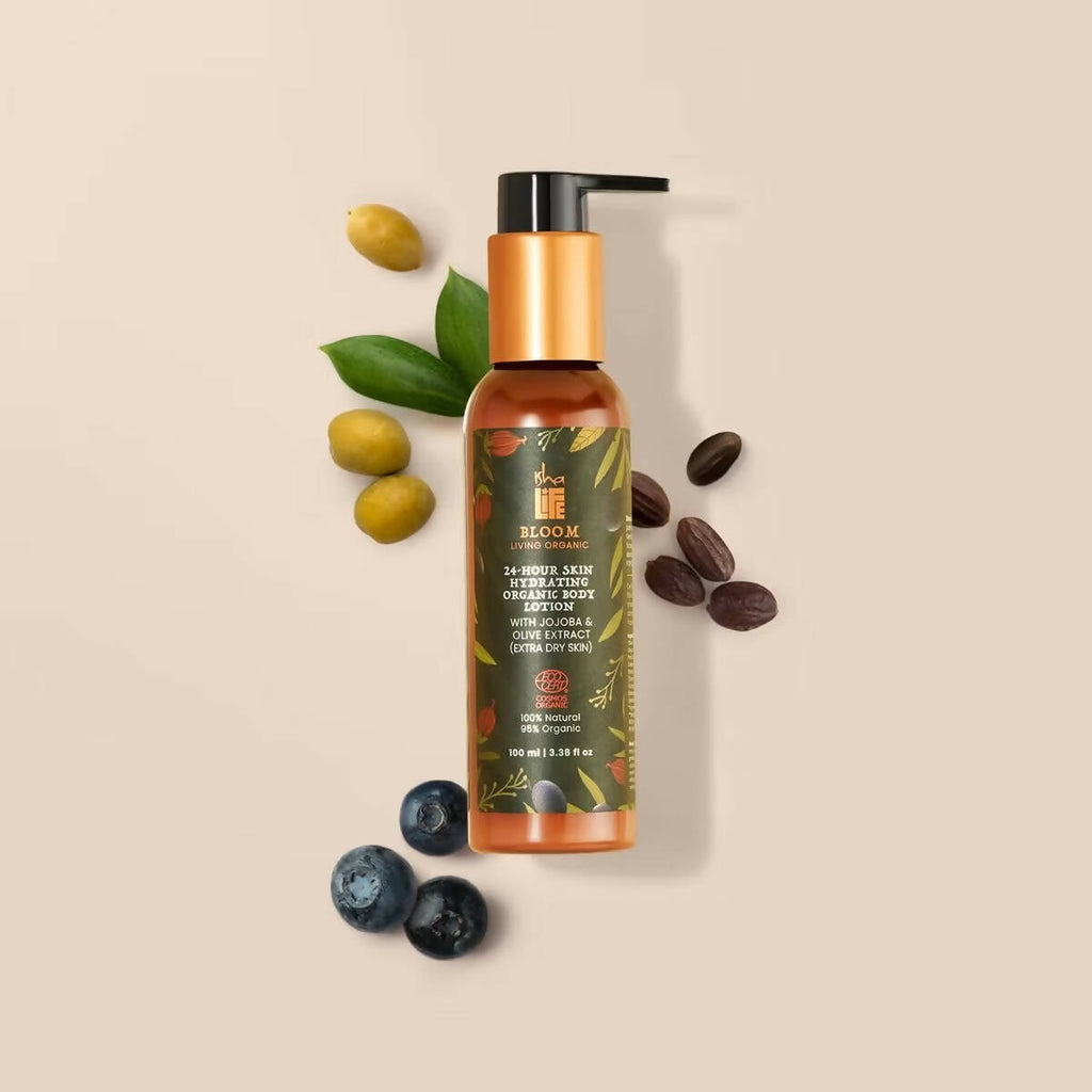 Isha Life 24 Hours Skin Hydrating Organic Body Lotion With Jojoba & Olive Extract | Grocsy