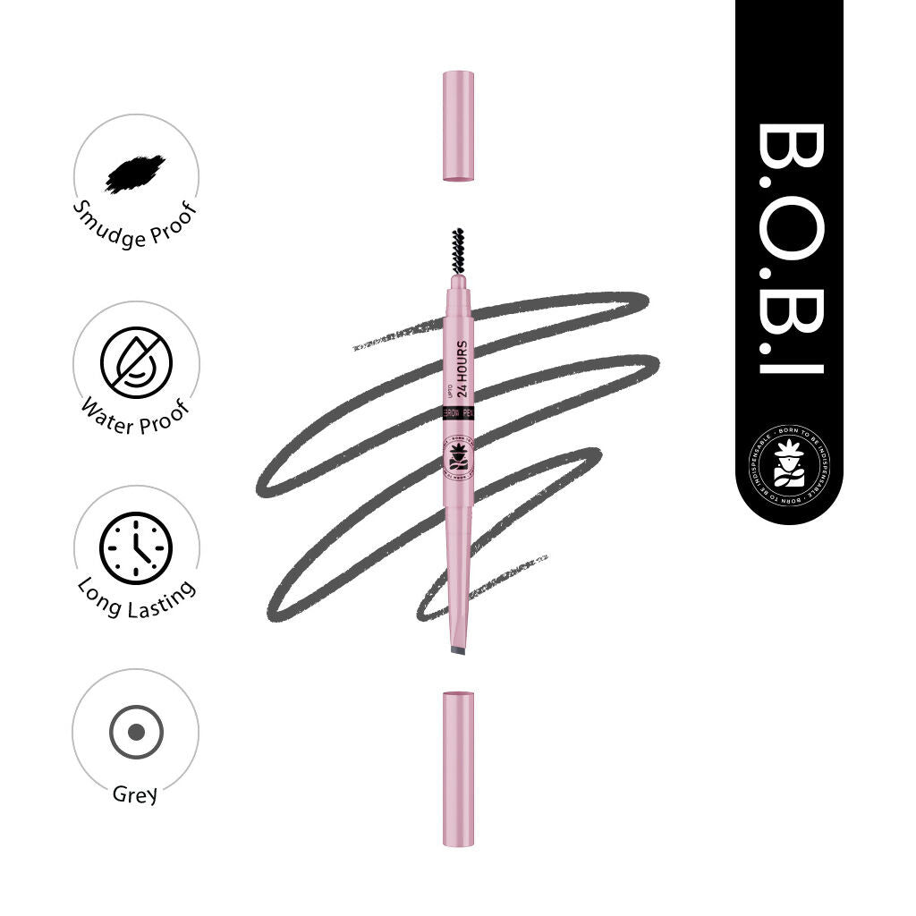 BOBI Eyebrow Pencil Grey Waterproof Smudgeproof Finish | Grocsy