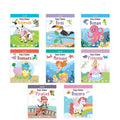 Jolly Kids Copy Colour Books Set of 8| Colouring Books: Animals, Flowers, Dinosaurs, Mermaid, Ocean, Pirates, Princess & Unicorn| Ages 3-10 years | Grocsy