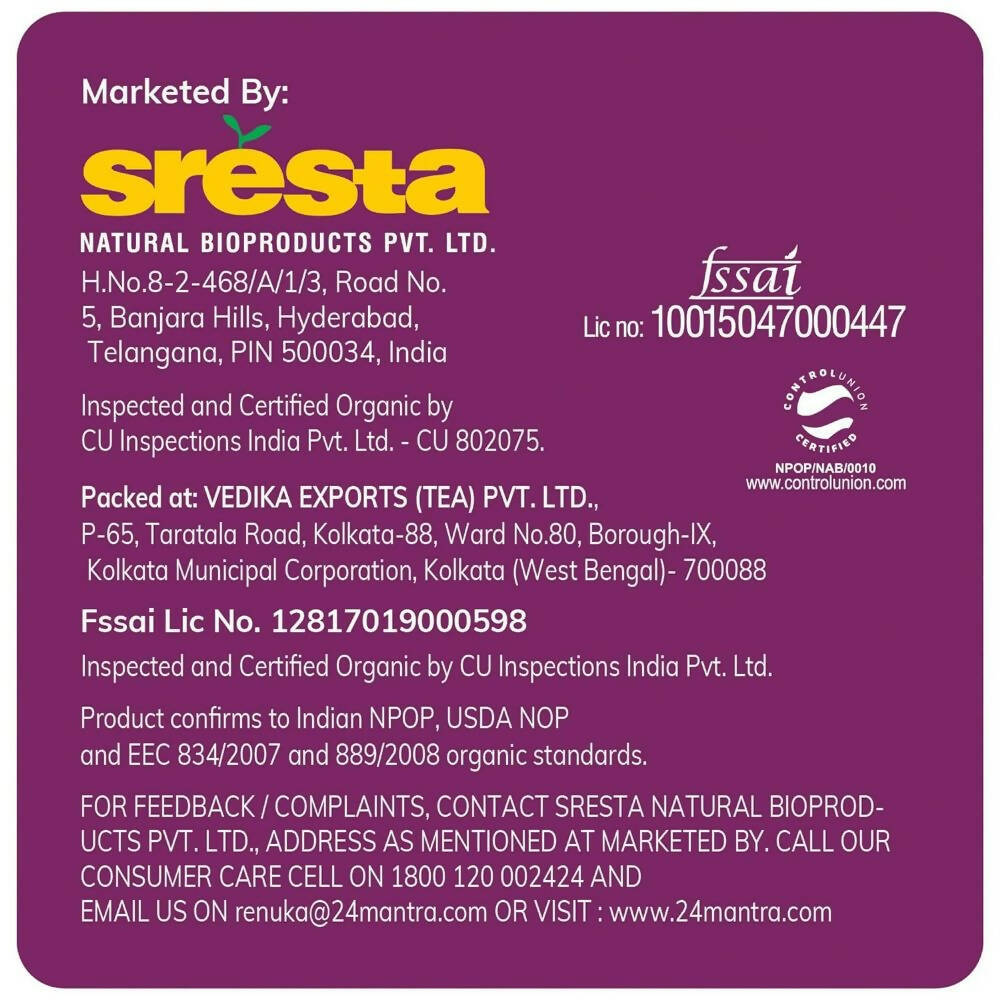 24 Mantra Organic Tulsi Ginger Tea Powder | Grocsy