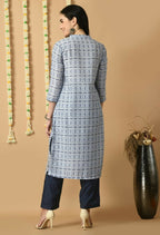 Joban Fashion Blue Maslin Kurta Set | Grocsy