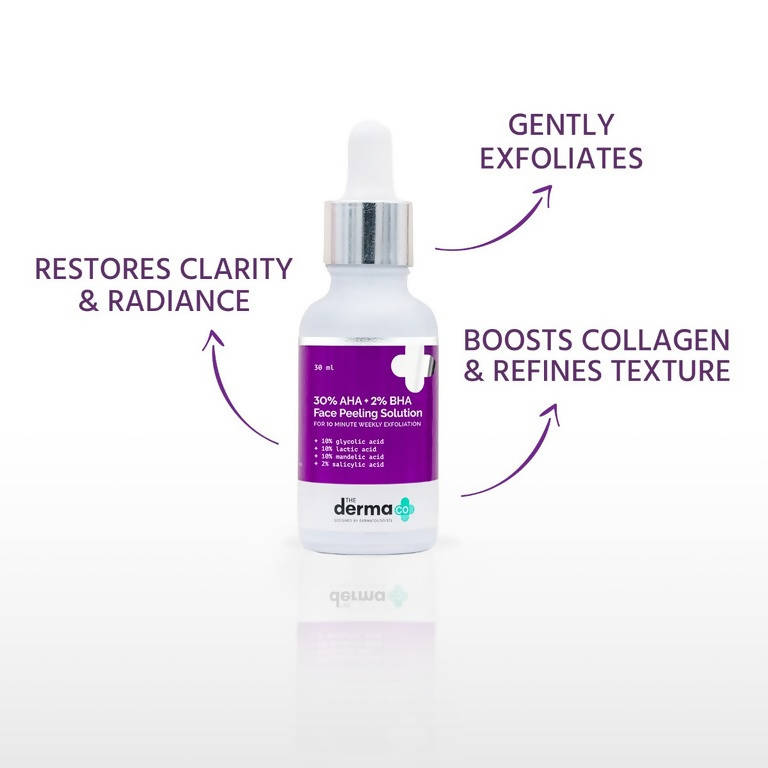 The Derma Co 30% AHA + 2% BHA Face Peeling Solution | Grocsy