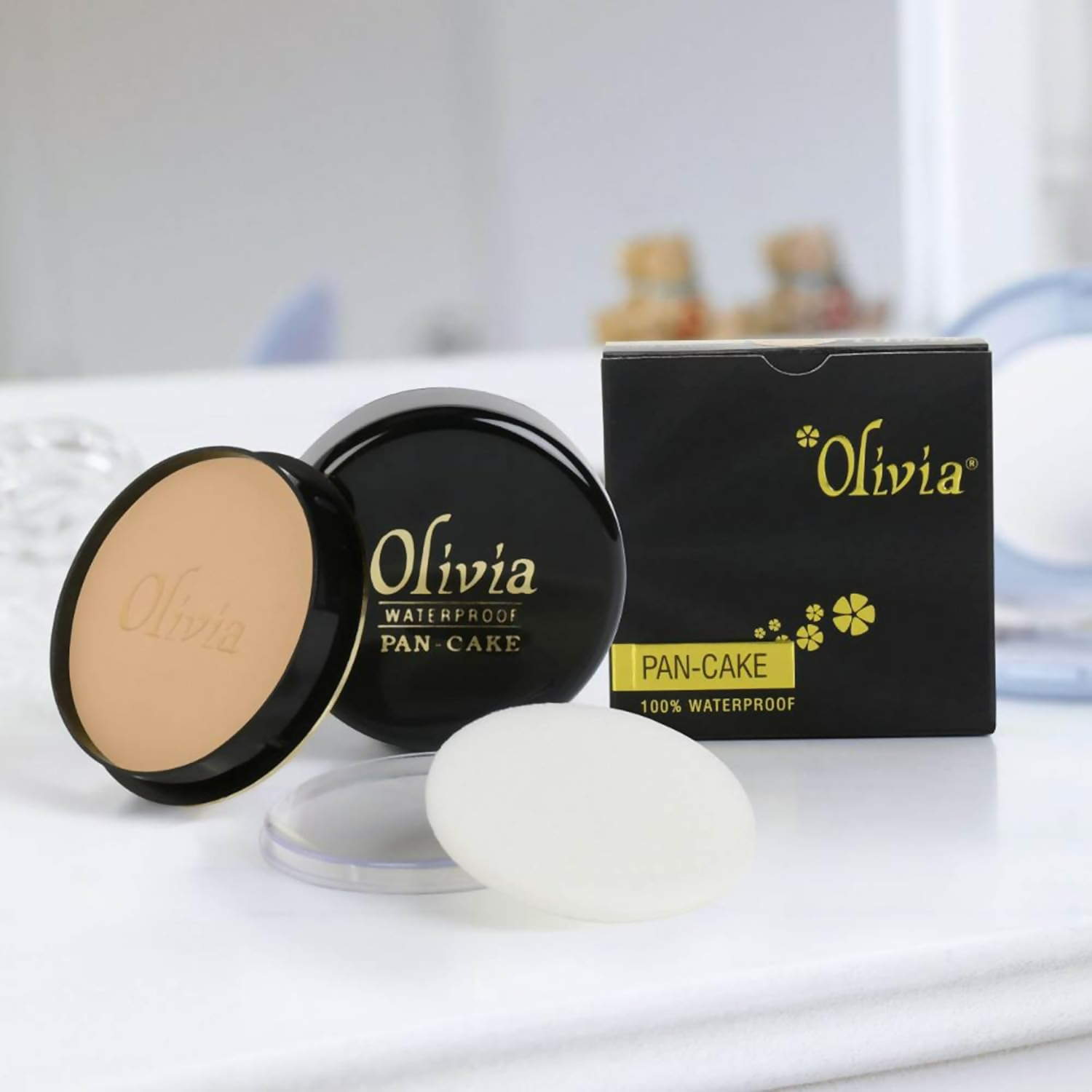 Olivia Water Proof Pancake 27 Sun Tone Foundation (Sun Tone) | Grocsy