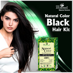 VedicAyurveda Natural Color Black Hair Kit | Grocsy