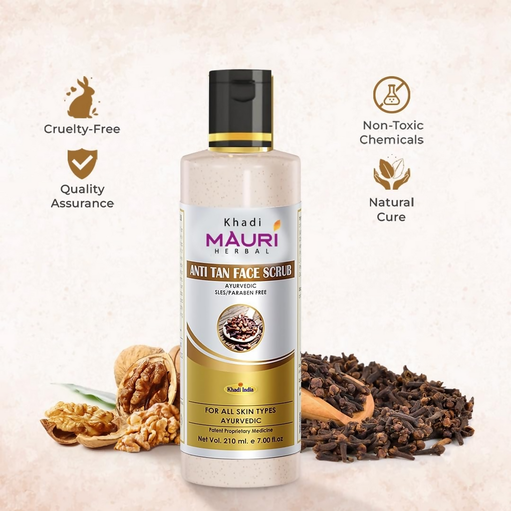 Khadi Mauri Herbal Anti Tan Face Scrub Removes Tan | Grocsy