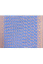 Joban Fashion Dusty Blue Crepe Chiffon Pure Handloom Banarasi Silk Saree | Grocsy