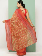 Ahalyaa Women's Traditional wear Saree - Mustard | Grocsy