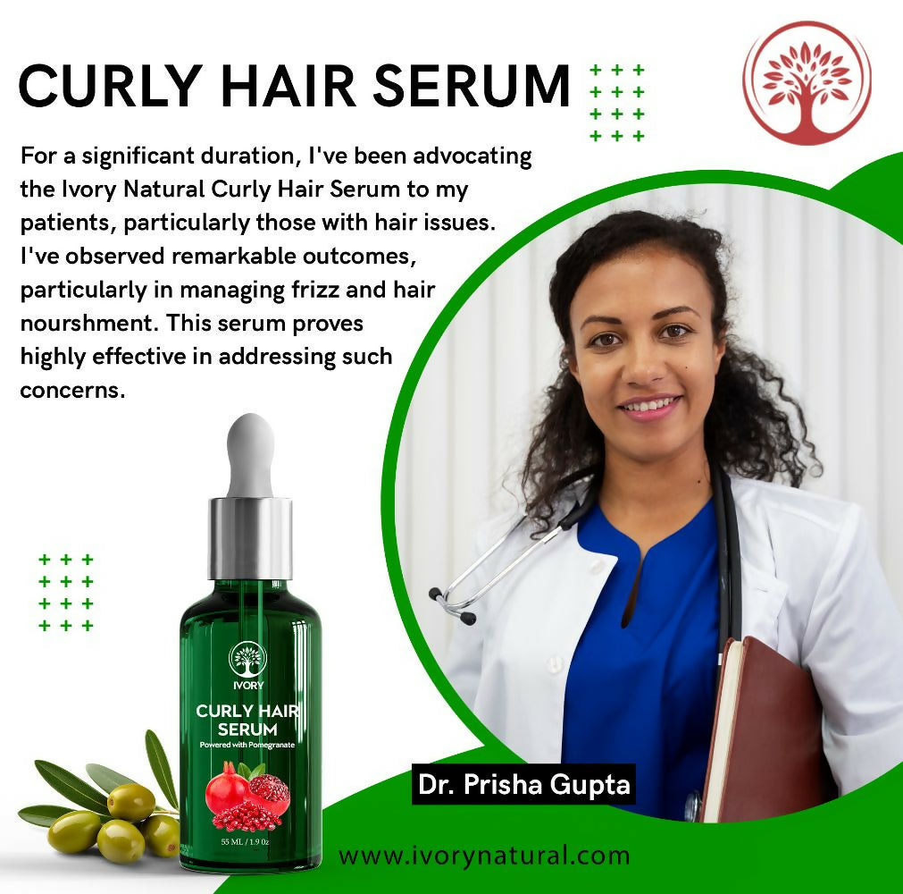 Ivory Natural Curly Hair Serum For Smooth Even Curls And Silky | Grocsy
