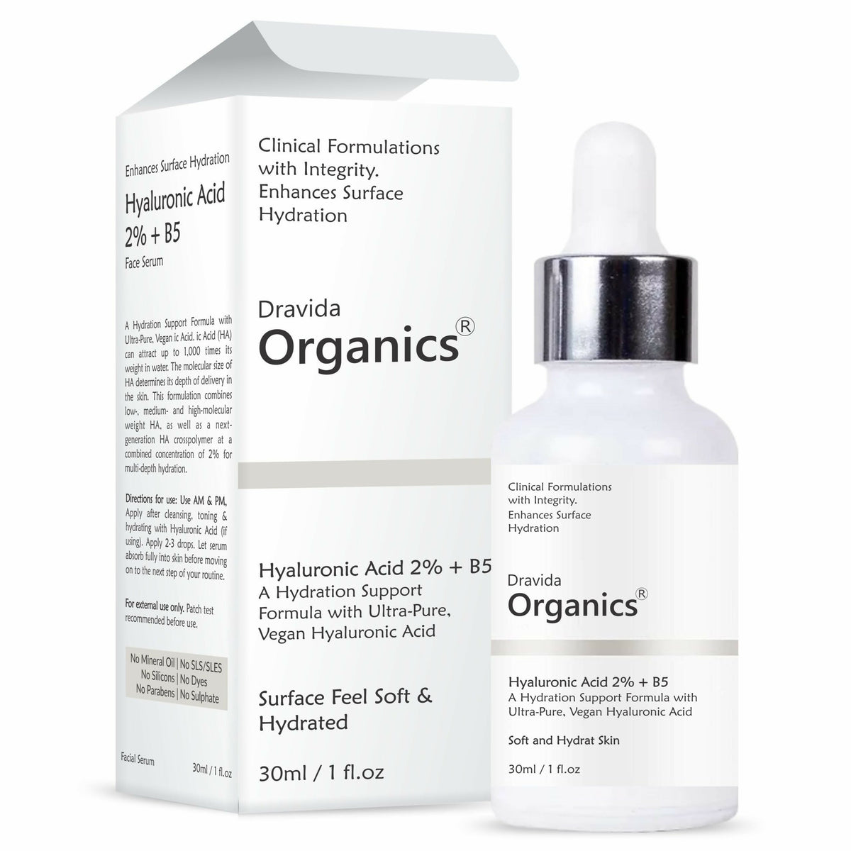 Dravida Organics Hyaluronic Acid Serum | Grocsy
