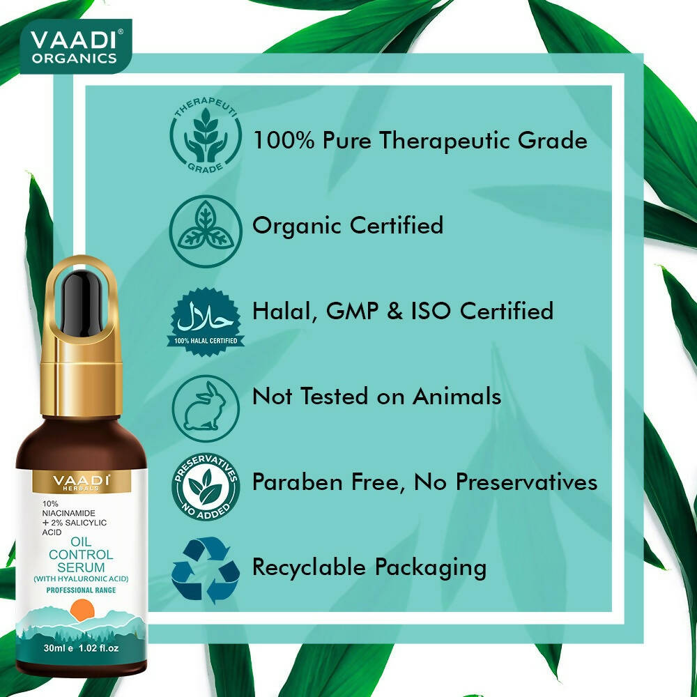Vaadi Herbals Oil Control Serum With 10 % Niacinamide & 2% Salicylic Acid | Grocsy