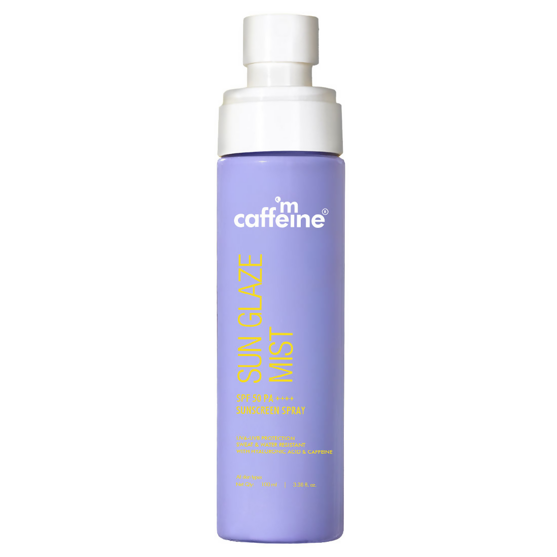 mCaffeine Sun Glaze SPF 50 PA++++ Face Sunscreen Spray | Grocsy