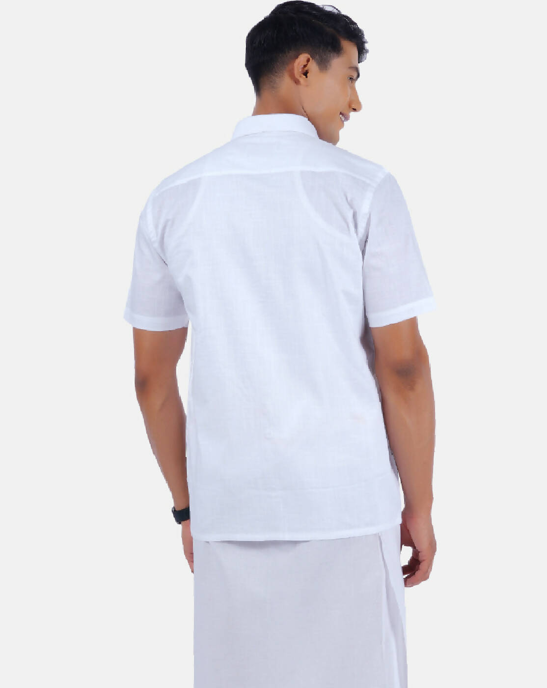 Ramraj Cotton Mens 100% Cotton Half Sleeve White Shirt | Grocsy