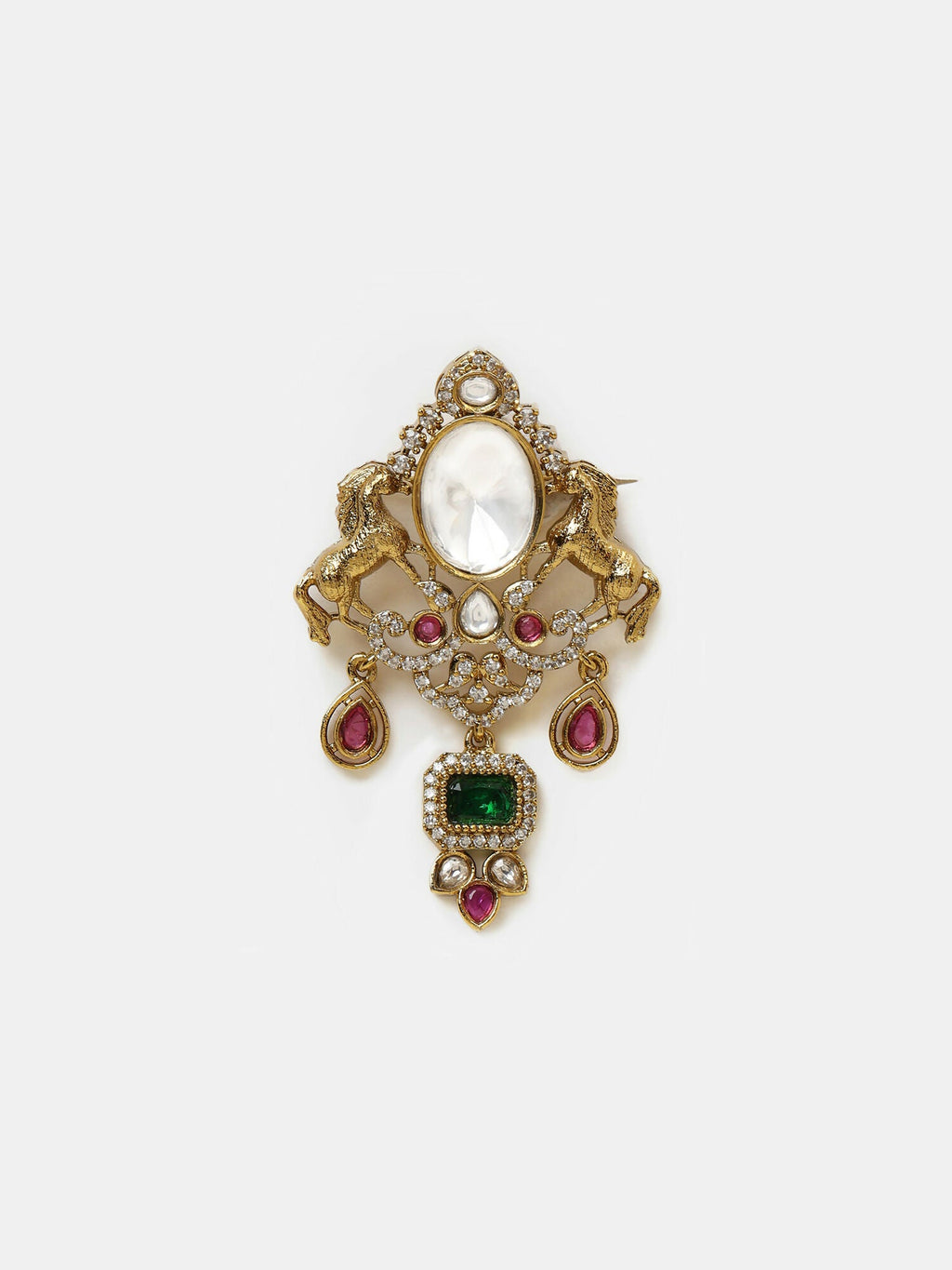 Ruby Raang Emerald Grace Brooch | Grocsy
