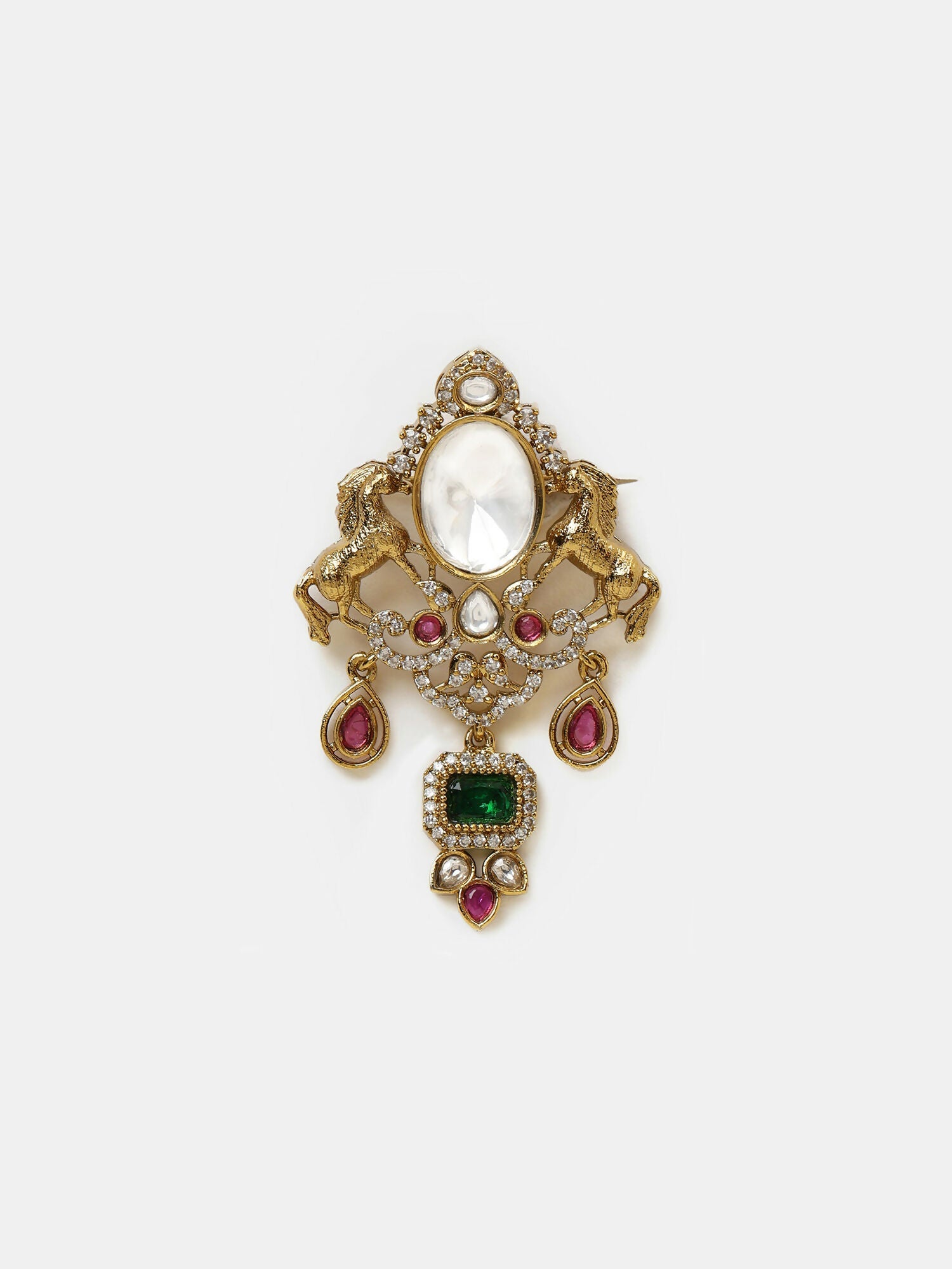 Ruby Raang Emerald Grace Brooch | Grocsy