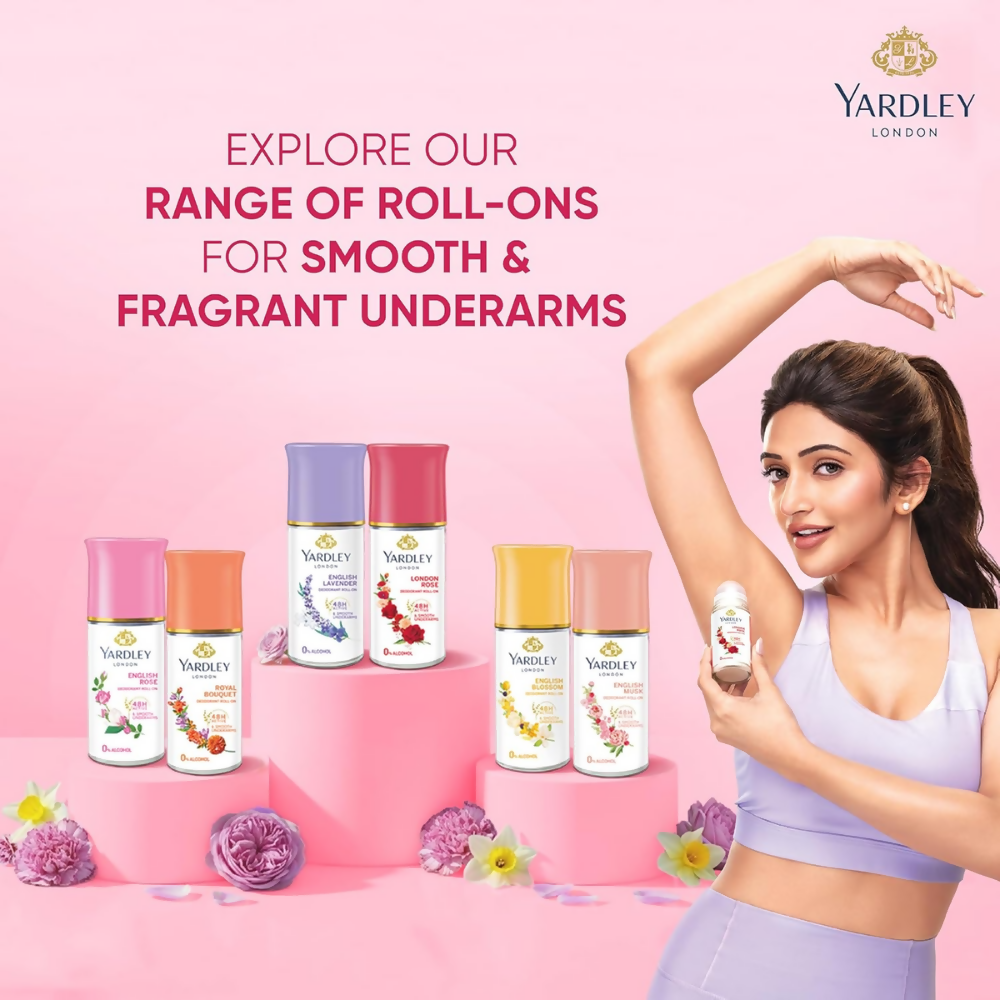 Yardley London Rose Underarm Deodorant Roll On | Grocsy