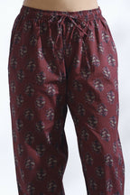Breathables Butta Print Cotton Co-Ord Set – Wine | Grocsy