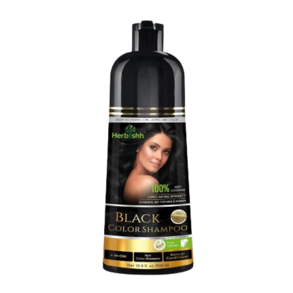 Herbishh Black Hair Color Shampoo | Grocsy