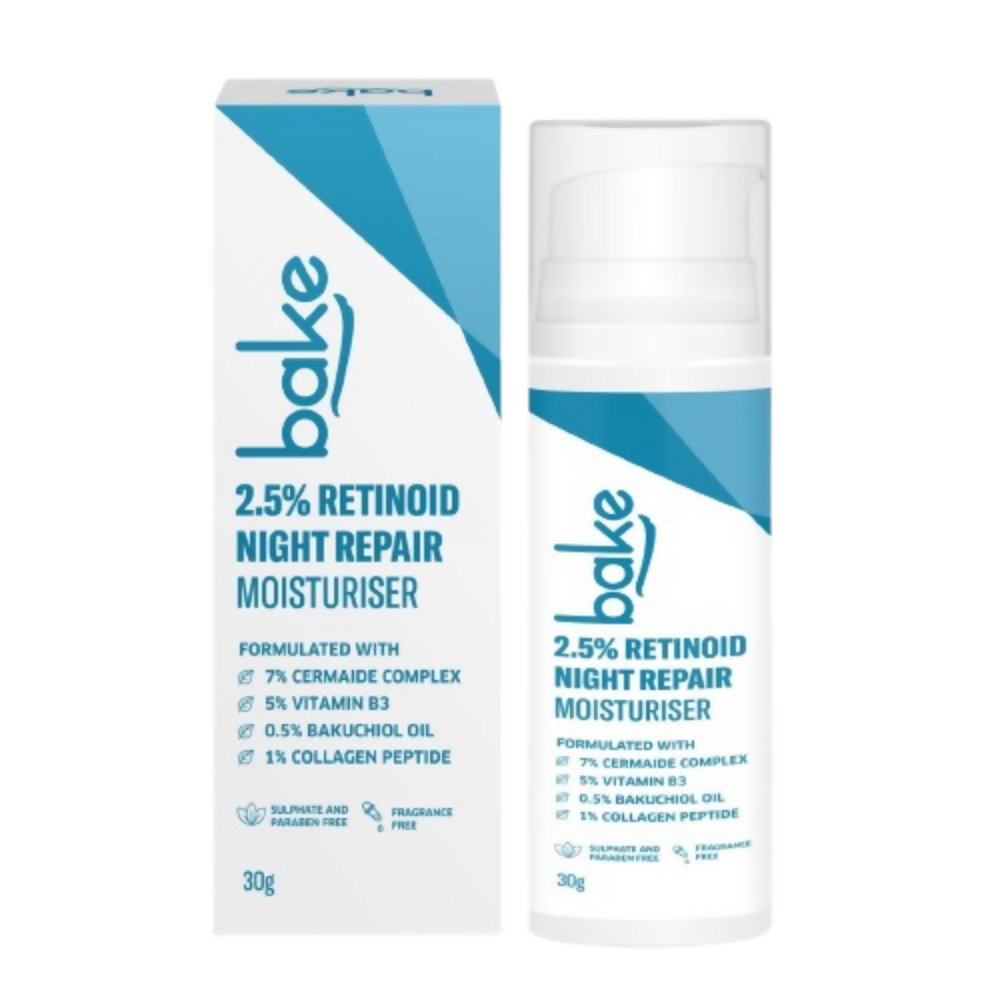 Bake 2.5% Retinoid Night Cream Bakuchiol Oil | Grocsy