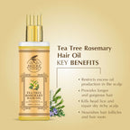 Skiura Nature Tea Tree Rosemary Hair Oil For Strong Healthy Hair And Dandruff Free | Grocsy