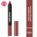 Love Earth Lip Crayon Non-Transfer Lipstick - Summerina Brown | Grocsy