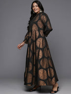 Ahalyaa Women's Traditional wear Ethnic Dress - Black | Grocsy