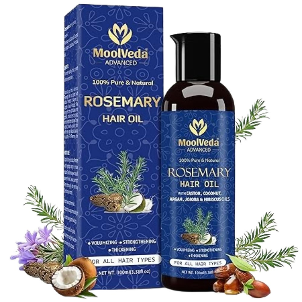Moolveda 100% Pure Rosemary Hair Oil for Hair Growth | Grocsy