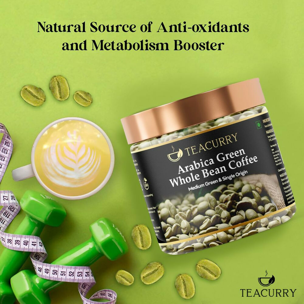 Teacurry Arabica Green Coffee Bean (Raw Whole Beans, 100% Arabica, Unroasted) | Grocsy
