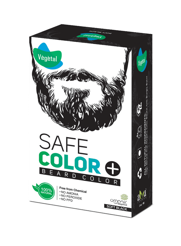 Vegetal Safe Color For Beard - Soft Black | Grocsy