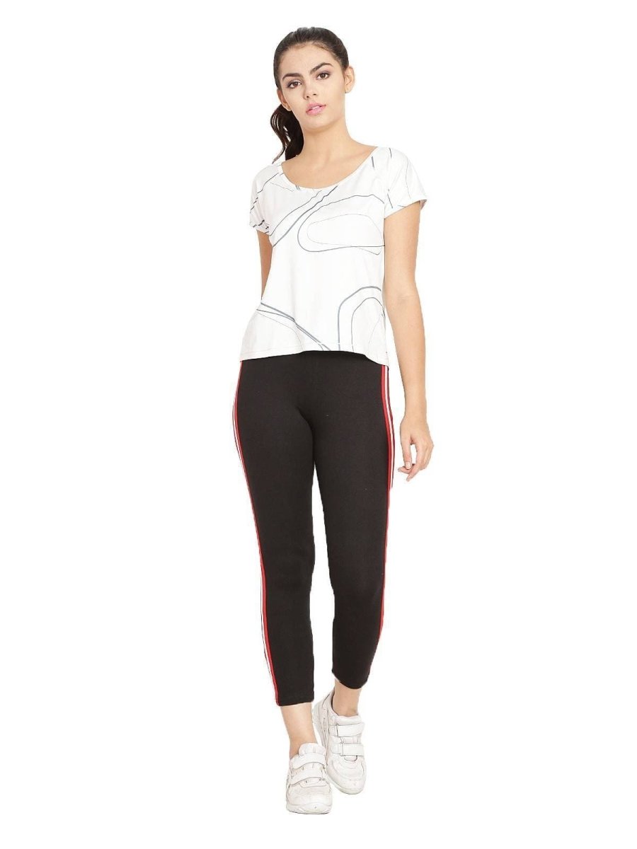 Asmaani Black color Hosiery Lower with Two Side Pockets and Tapped | Grocsy